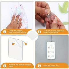 10pcs Double Sided Adhesive Tear And Use Hooks