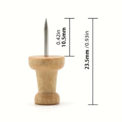 Wooden Push Pins Set, Creative Solid Wood Office Stationery