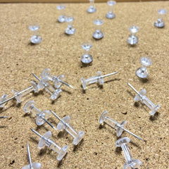 120 Clear Push Pins for Bulletin Board Thumb Tacks Wall Corkboard