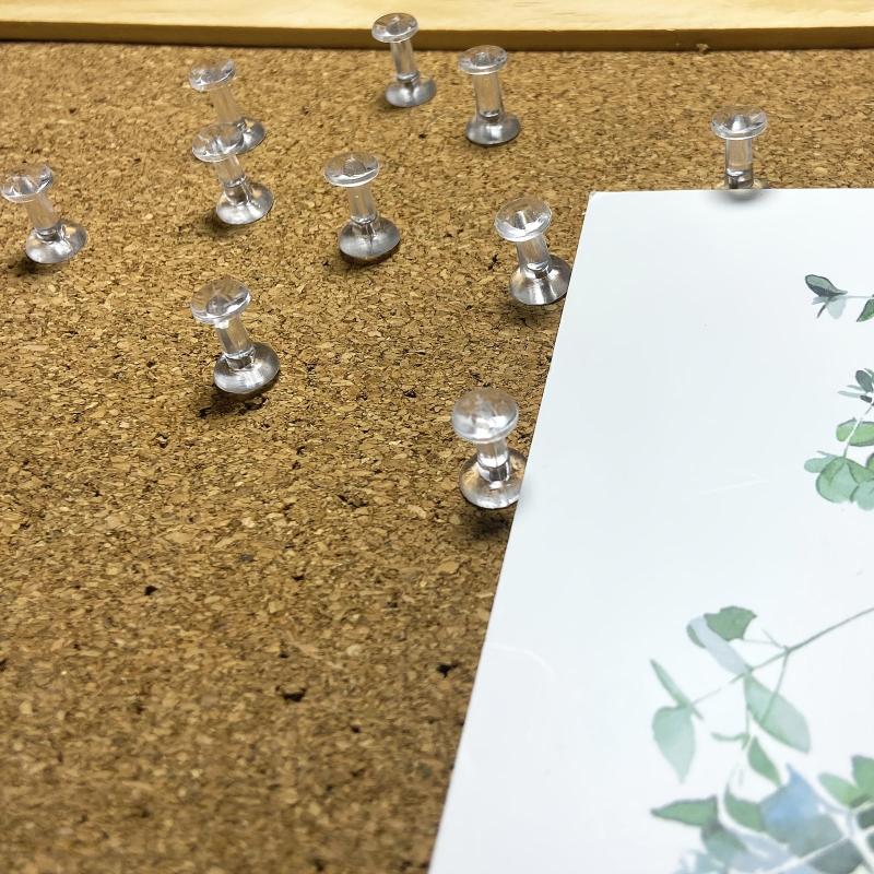 120 Clear Push Pins for Bulletin Board Thumb Tacks Wall Corkboard