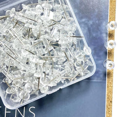 120 Clear Push Pins for Bulletin Board Thumb Tacks Wall Corkboard