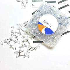 120 Clear Push Pins for Bulletin Board Thumb Tacks Wall Corkboard