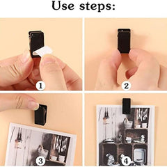 20 Self Adhesive Clips Tapestry Hangers Sticky Wall Photo Poster Clips