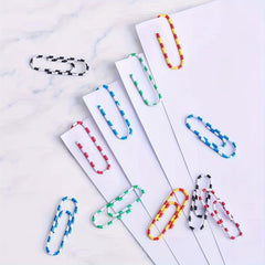 100pcs Nickel Plated Silvery Striped Crank Pin Bookmark 50mm