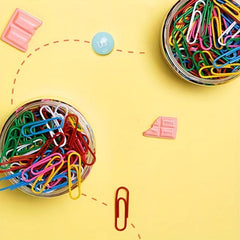 150pcs Colorful Paper Clips Metal Office Supplies Creative Bookmarks