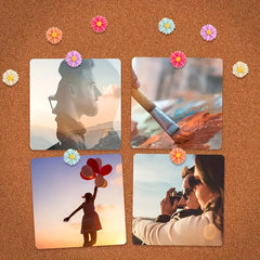 30pcs Daisy Resin Flower Push Pins Colorful Decorative Office Supplies Random