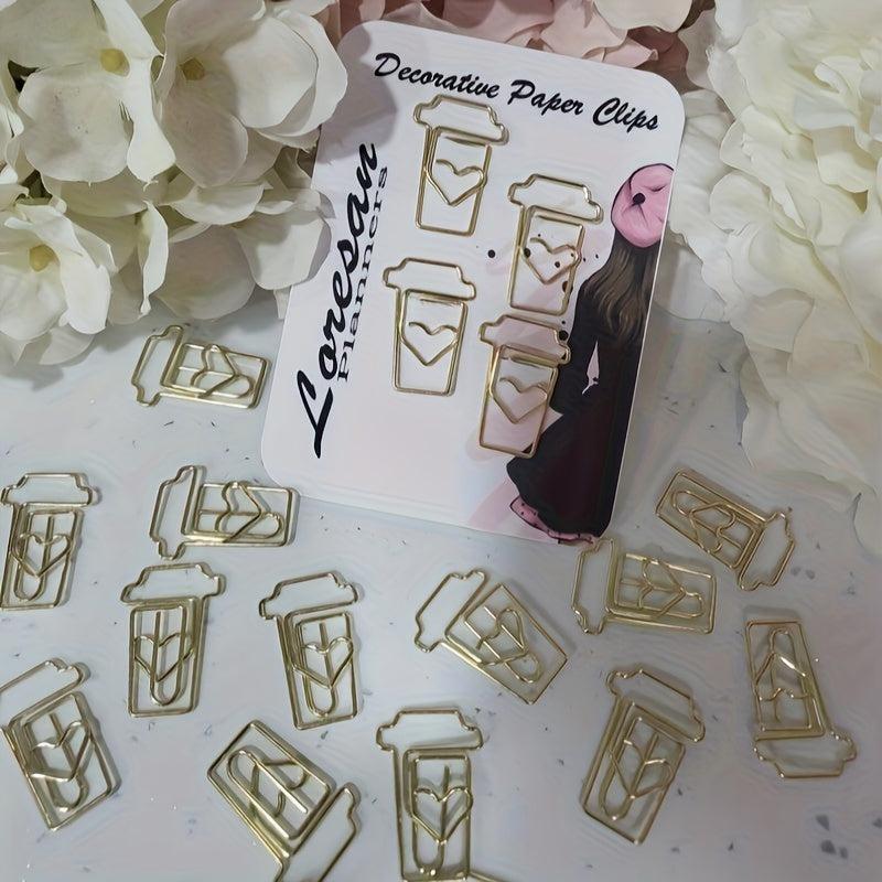 20pcs Coffee Cup Paper Clip for Office School