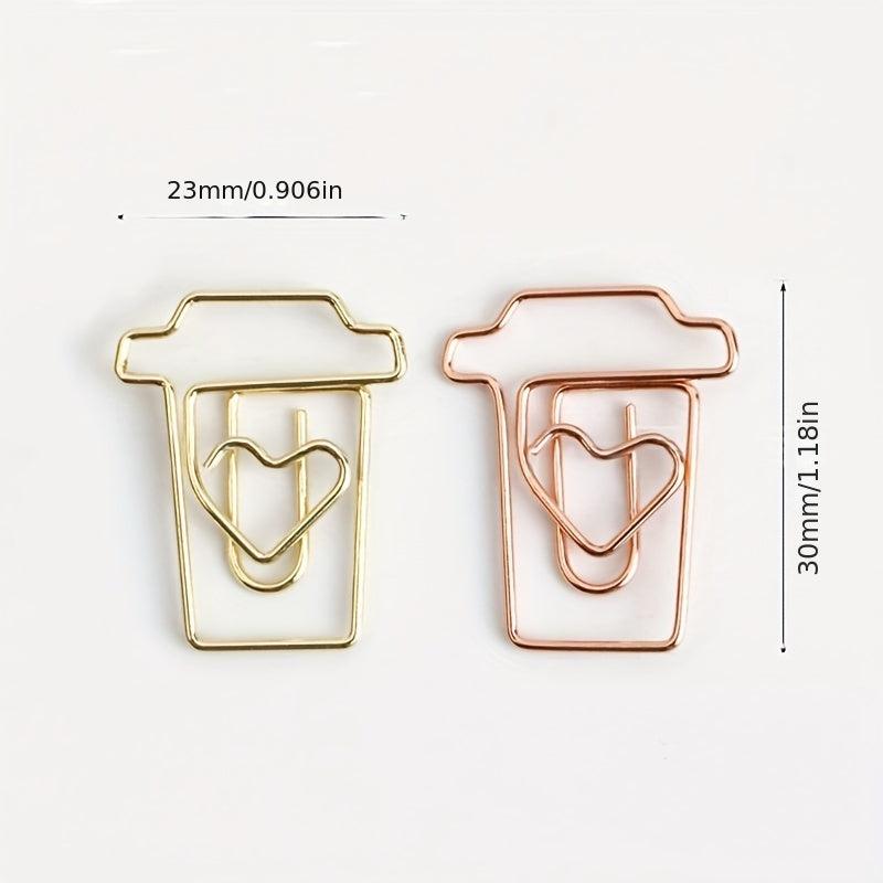 20pcs Coffee Cup Paper Clip for Office School