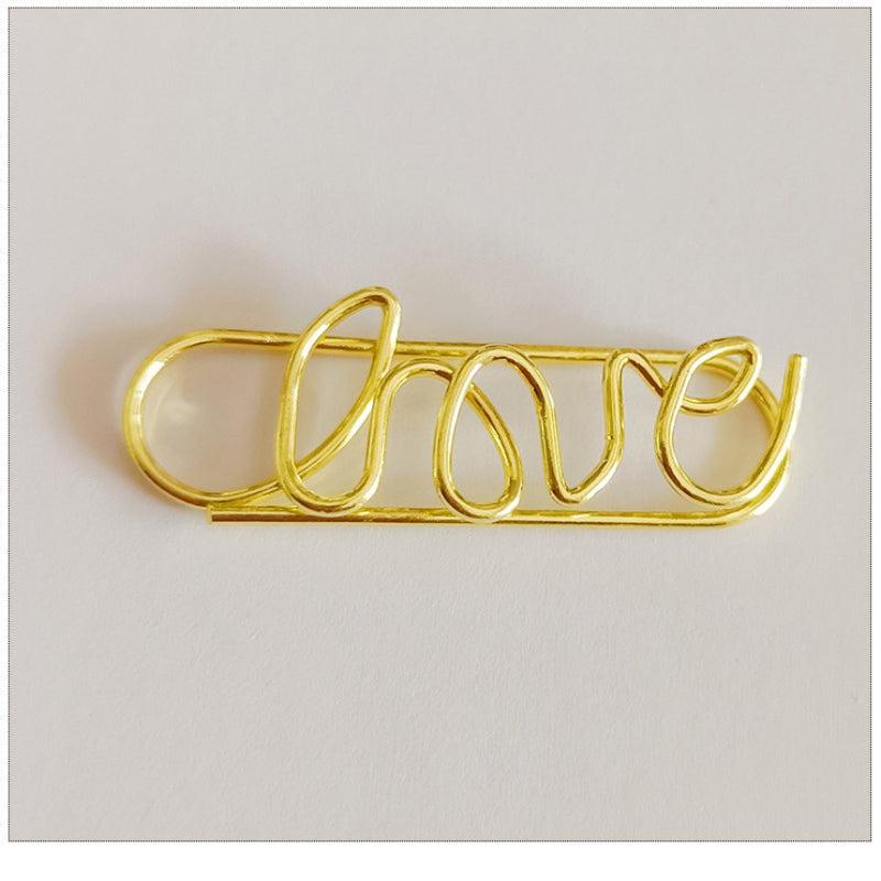 20pcs Mix Colors Metal Paper Clips English Letters Bookmarks School Stationery
