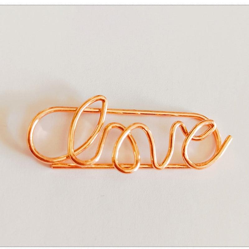 20pcs Mix Colors Metal Paper Clips English Letters Bookmarks School Stationery