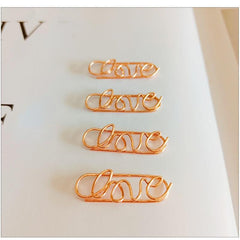 20pcs Mix Colors Metal Paper Clips English Letters Bookmarks School Stationery