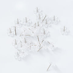 70pcs Transparent Plum Blossom Push Pins