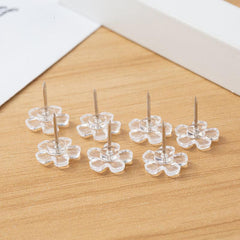 70pcs Transparent Plum Blossom Push Pins