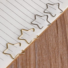10 Pcs Star Moon Paper Clip Metal Paper Clamps Home Office Student Gift