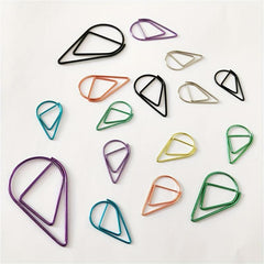 30pcs Droplet Shaped Paper Clips for Students
