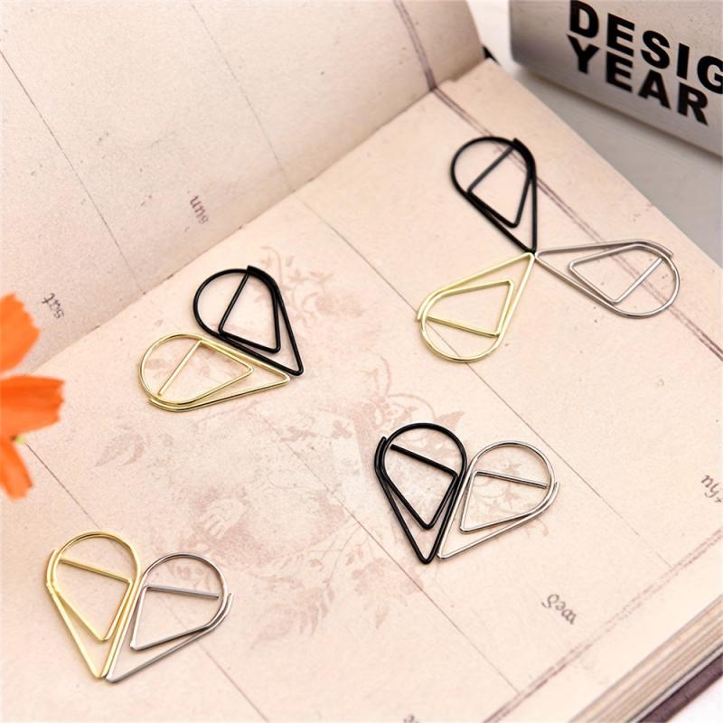 30pcs Droplet Shaped Paper Clips for Students