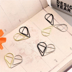 30pcs Droplet Shaped Paper Clips for Students