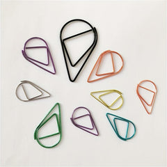 30pcs Droplet Shaped Paper Clips for Students