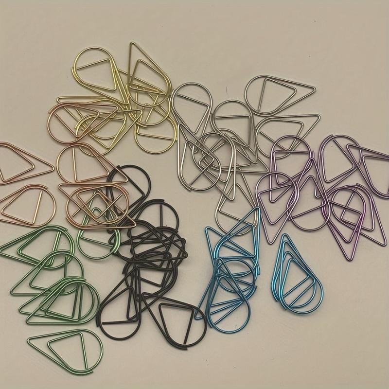 30pcs Droplet Shaped Paper Clips for Students