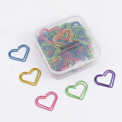 Colorful Heart Paper Clip 50pcs