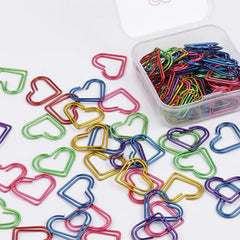 Colorful Heart Paper Clip 50pcs