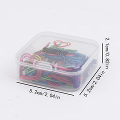 Colorful Heart Paper Clip 50pcs