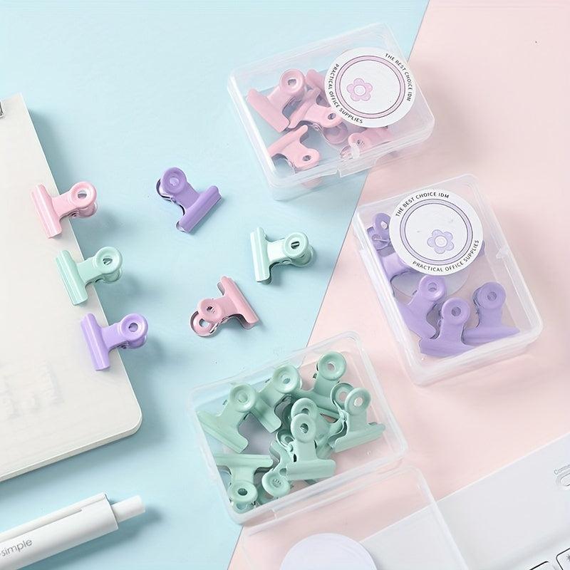 Macaron Small Long Tail Clip Metal Ticket Clip Binding Office Supplies