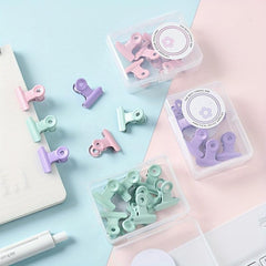 Macaron Small Long Tail Clip Metal Ticket Clip Binding Office Supplies