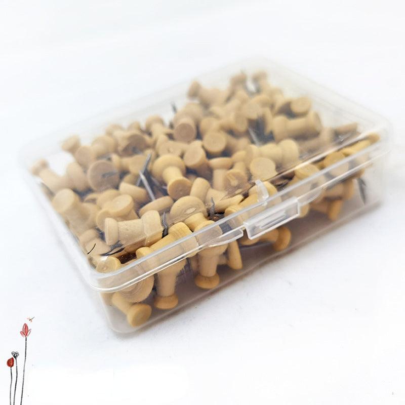 Wooden Pushpin Combination Solid Wood Creative Office Stationery