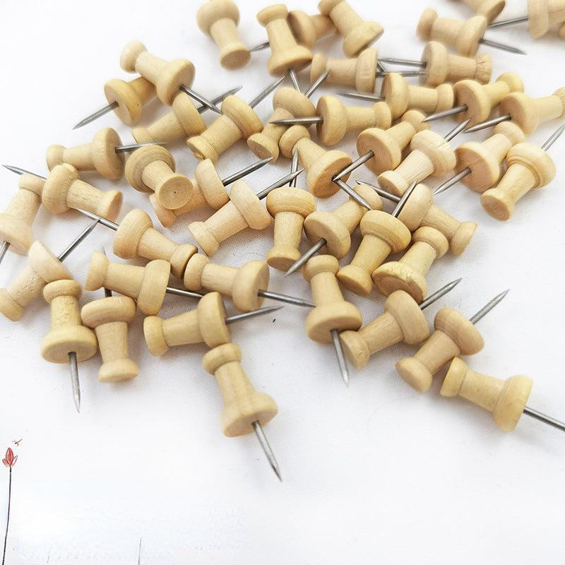 Wooden Pushpin Combination Solid Wood Creative Office Stationery