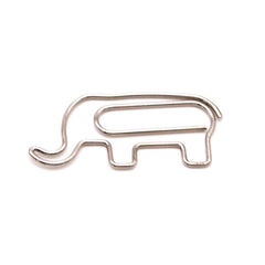 Elephant Shaped Paper Clip - Office Cartoon Clip