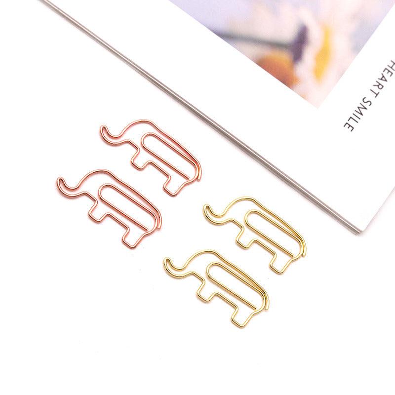 Elephant Shaped Paper Clip - Office Cartoon Clip