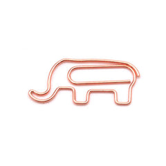 Elephant Shaped Paper Clip - Office Cartoon Clip