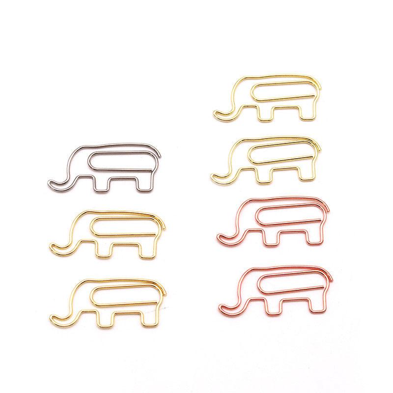 Elephant Shaped Paper Clip - Office Cartoon Clip