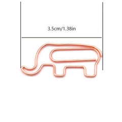Elephant Shaped Paper Clip - Office Cartoon Clip