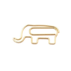Elephant Shaped Paper Clip - Office Cartoon Clip