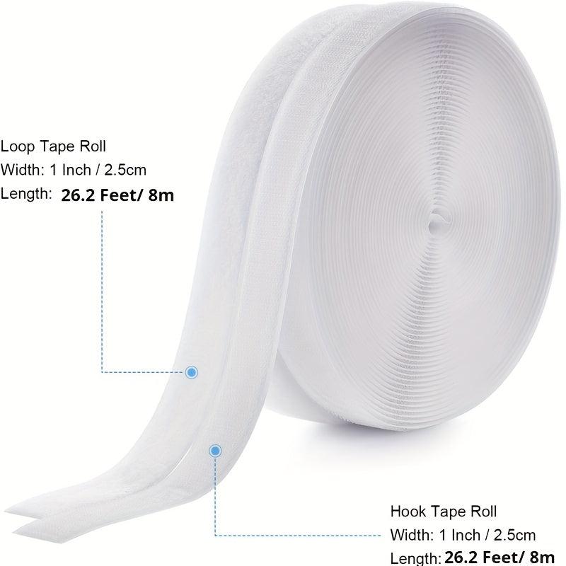 Hook and Loop Tape 2.54 cm x 7.99 m Self Adhesive Fastener Tape Strip