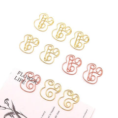 15pcs Cute Animal Paper Clip Set Golden Color Swing Needle