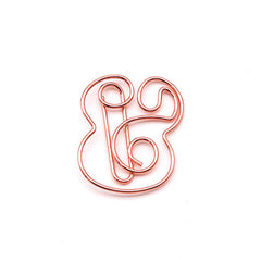 15pcs Cute Animal Paper Clip Set Golden Color Swing Needle