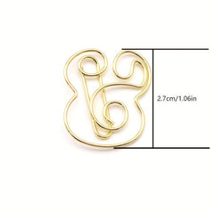 15pcs Cute Animal Paper Clip Set Golden Color Swing Needle