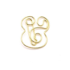 15pcs Cute Animal Paper Clip Set Golden Color Swing Needle