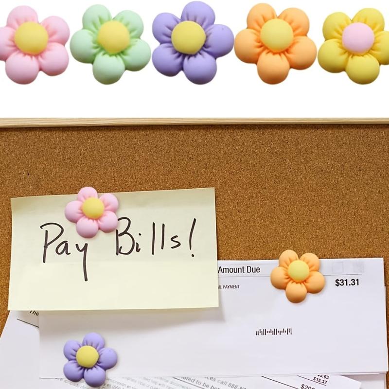30pcs Colorful Flower Push Pins Thumb Tacks for Home Office Bulletin Board