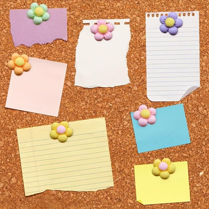 30pcs Colorful Flower Push Pins Thumb Tacks for Home Office Bulletin Board