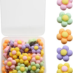30pcs Colorful Flower Push Pins Thumb Tacks for Home Office Bulletin Board