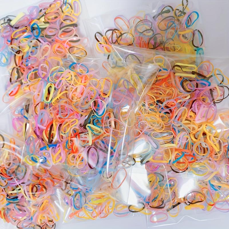 350 Colorful Rubber Bands, Compact for Home School