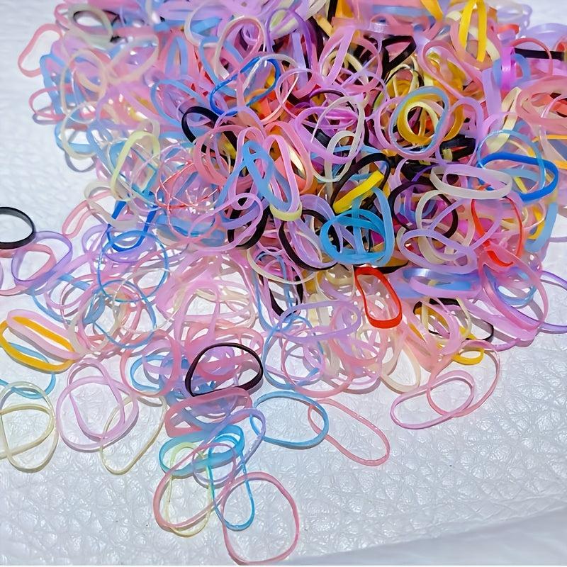 350 Colorful Rubber Bands, Compact for Home School
