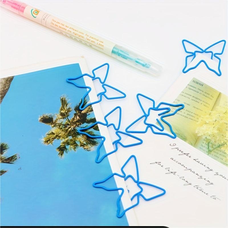 10pcs Butterfly Paper Clips Animals Clip Bookmarks for Students and Office