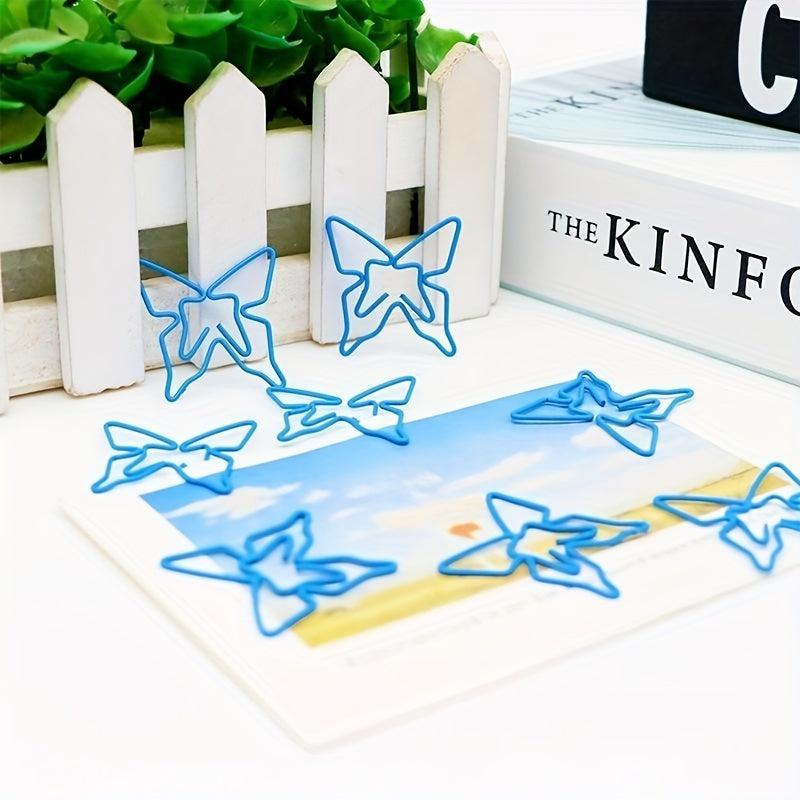 10pcs Butterfly Paper Clips Animals Clip Bookmarks for Students and Office