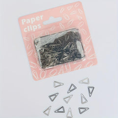 200 Mini Triangle Paper Clips Love Stainless Steel