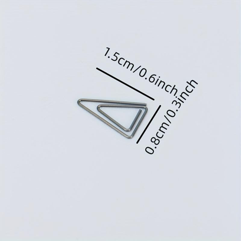 200 Mini Triangle Paper Clips Love Stainless Steel